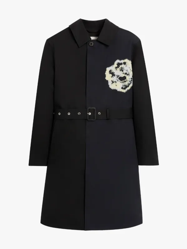 JOHN ELLIOTT Black Shibori Dye Bonded Cotton Coat