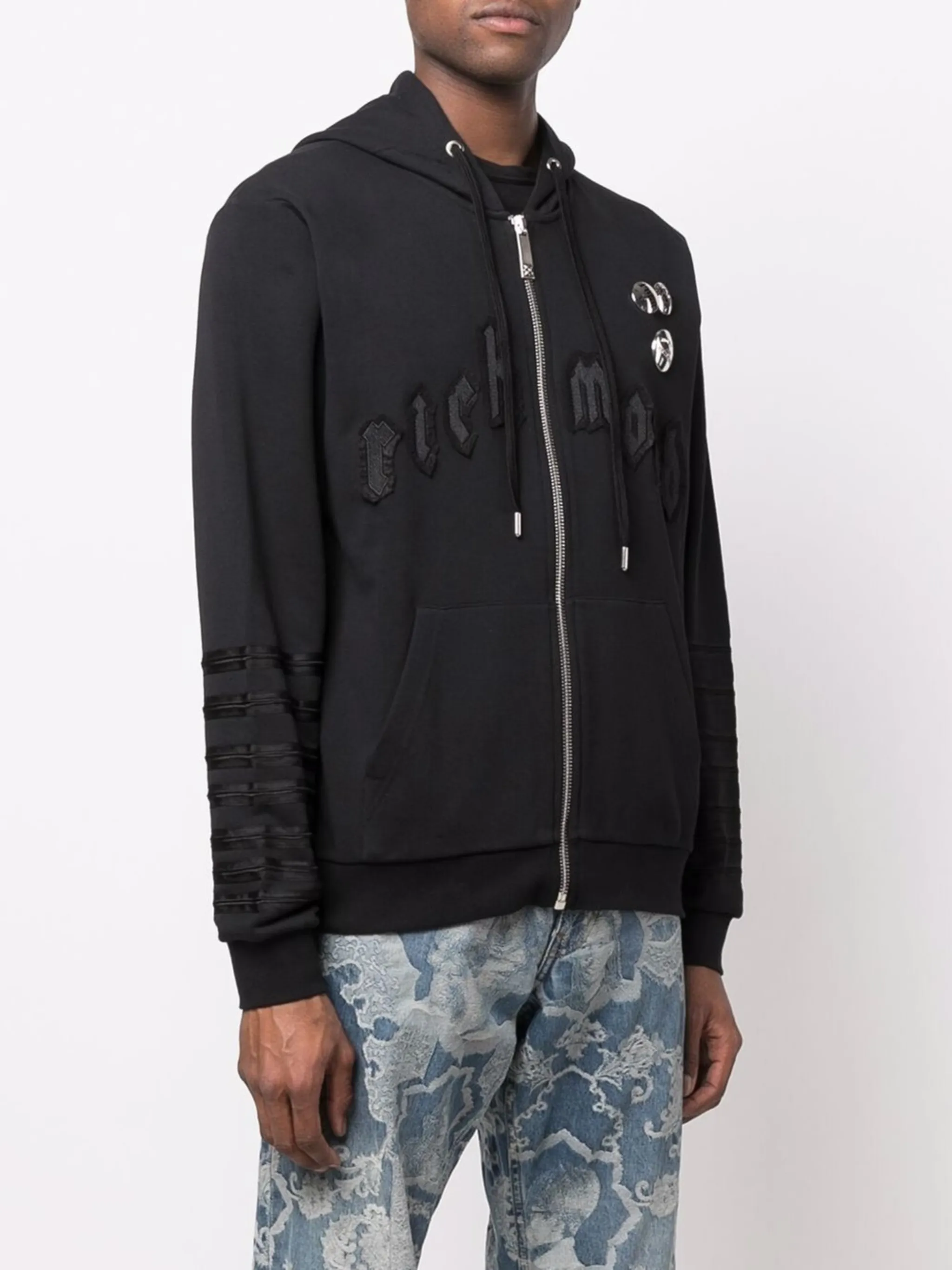 John Richmond outlet Swarovski Skull Zip Hoodie