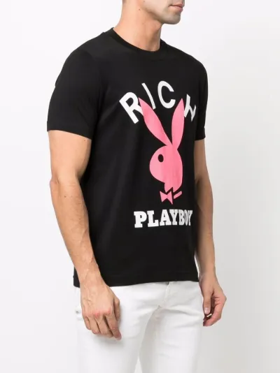 x Playboy logo-print T-shirt | John 