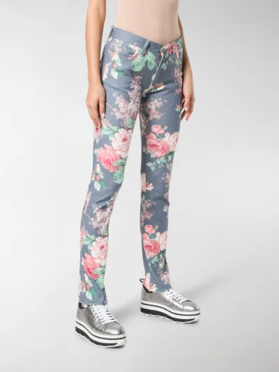 floral print skinny jeans