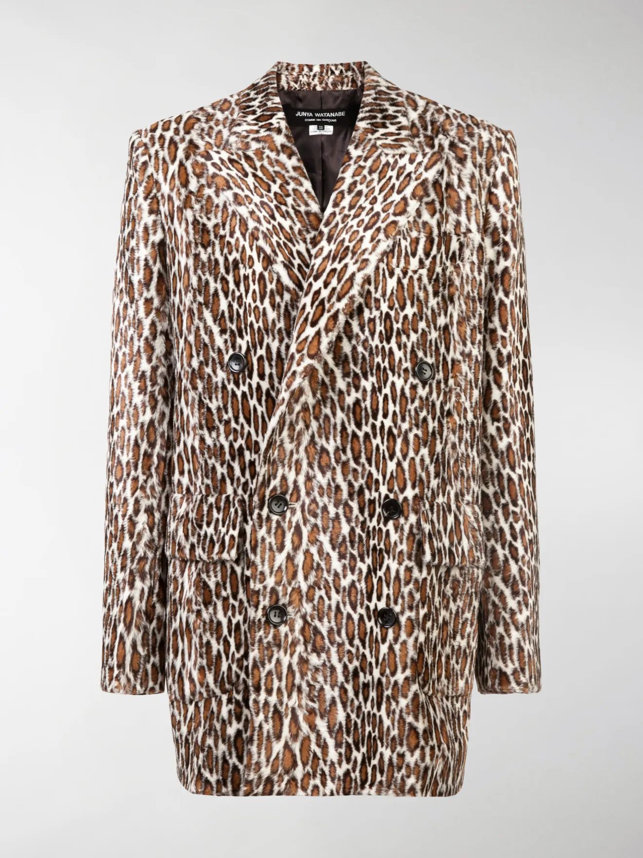 junya watanabe leopard coat