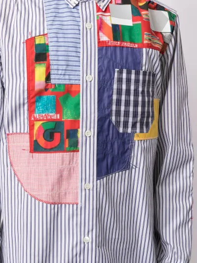 patchwork-print button-down shirt | Junya Watanabe MAN | Eraldo.com US