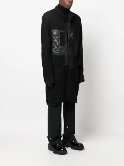 patchwork wool single-breasted coat | Junya Watanabe MAN | Eraldo 