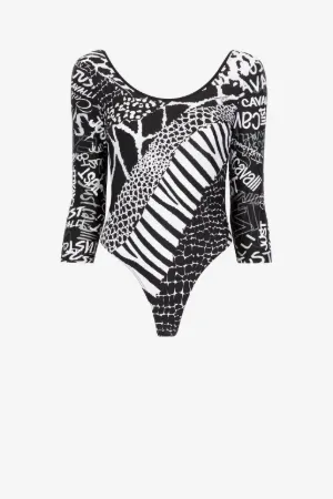 Боди с принтом Just Cavalli Patchwork
