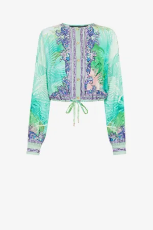 Camicia Just Cavalli con stampa Palme