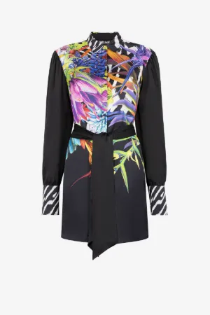 Camisa Just Cavalli con estampados Floral y Zebra