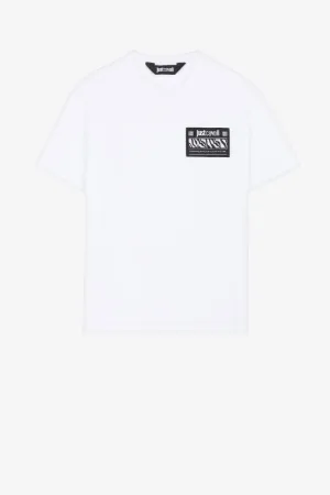Camiseta de algodón con logotipo Just Cavalli