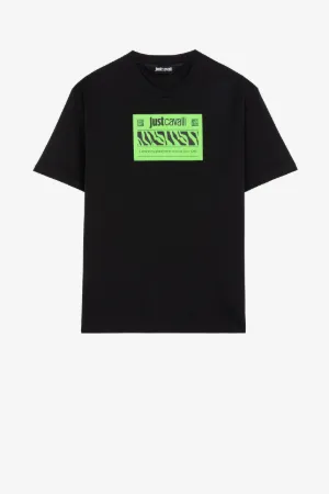 Camiseta de algodón Just Cavalli con logotipo