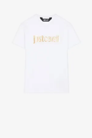 Camiseta de algodón Just Cavalli con logotipo