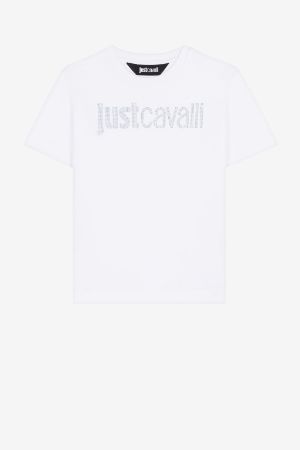 Camiseta Just Cavalli con logotipo de cristales