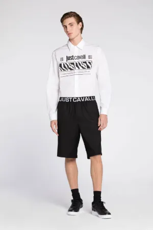 Chemise en coton à logo Just Cavalli imprimé