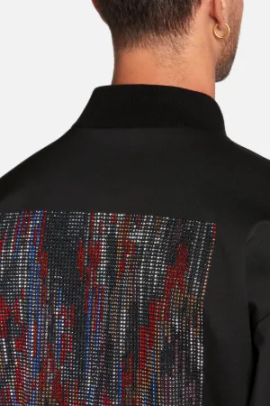 embellished bomber jacket