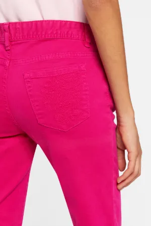 Just Cavalli Embroidered Straight-Leg Jeans