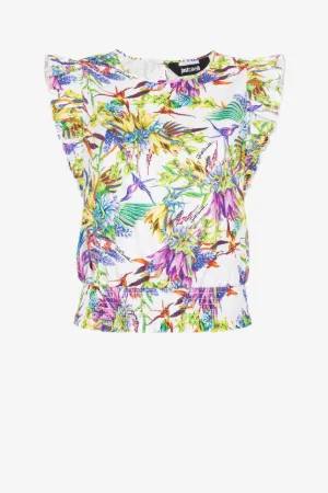 Just Cavalli Floral-Print Top