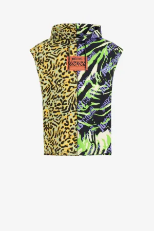 Just Cavalli Hoodie aus Baumwolle mit Animalier-Print
