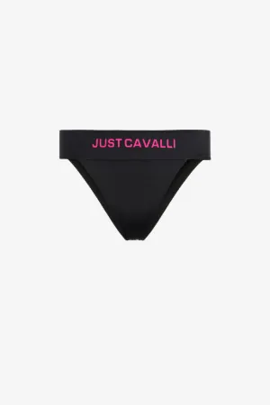 Just Cavalli Logo-Print Bikini Briefs