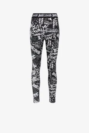 Just Cavalli Logo-Print Leggings