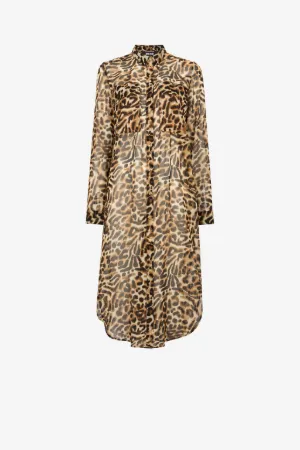 Just Cavalli Ocelot-Print Shirt Dress