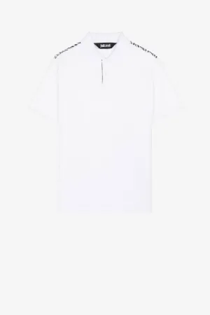 Just Cavalli Polohemd aus Baumwolle mit Palmenaufdruck