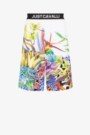 Just Cavalli Shorts aus Baumwolle mit Blumendruck