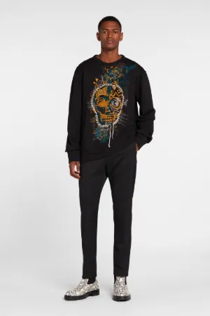 skull print sweatshirt