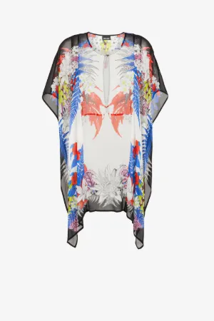 Kaftano con stampa floreale Just Cavalli