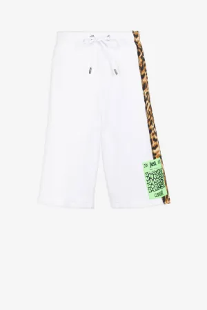 Pantalón corto de algodón Just Cavalli con estampado Jaguar