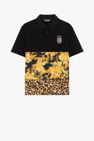 Polo de algodón Just Cavalli con estampado Floral