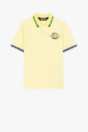Polo en coton à logo Just Cavalli imprimé