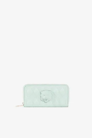 Portefeuille zippé et matelassé à logo Just Cavalli