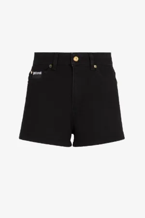 Short en jean à logo Just Cavalli