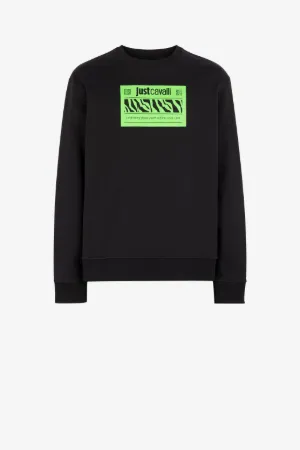 Sudadera de algodón Just Cavalli con logotipo