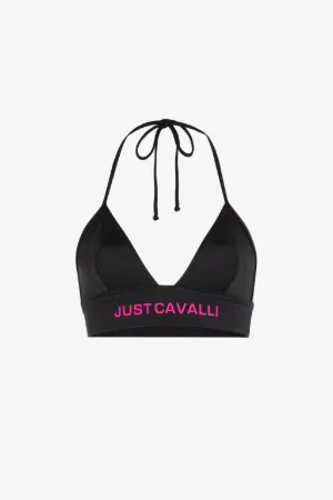 Top bikini con logo Just Cavalli