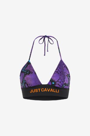 Top bikini con stampa Python Just Cavalli