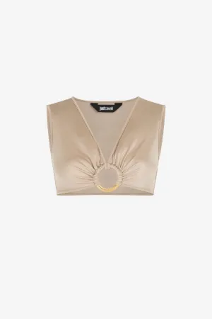 Укороченный топ с Just Cavalli Metallic