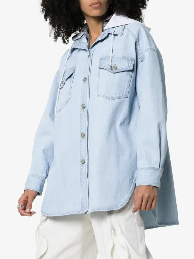 denim hoodie shirt