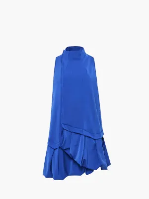 A-LINE RUFFLE HEM MINI DRESS in blue | JW Anderson US