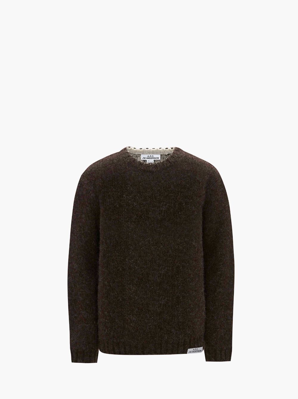 A.P.C. X JW ANDERSON - PULL ANGE クルーネック セーター in ブラウン 