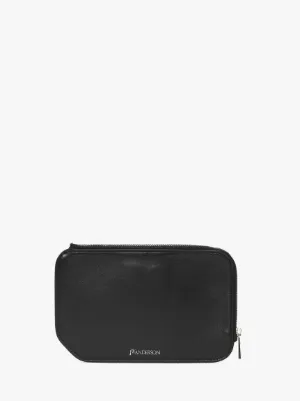 A4 LEATHER SIM CARD POUCH in black JW Anderson