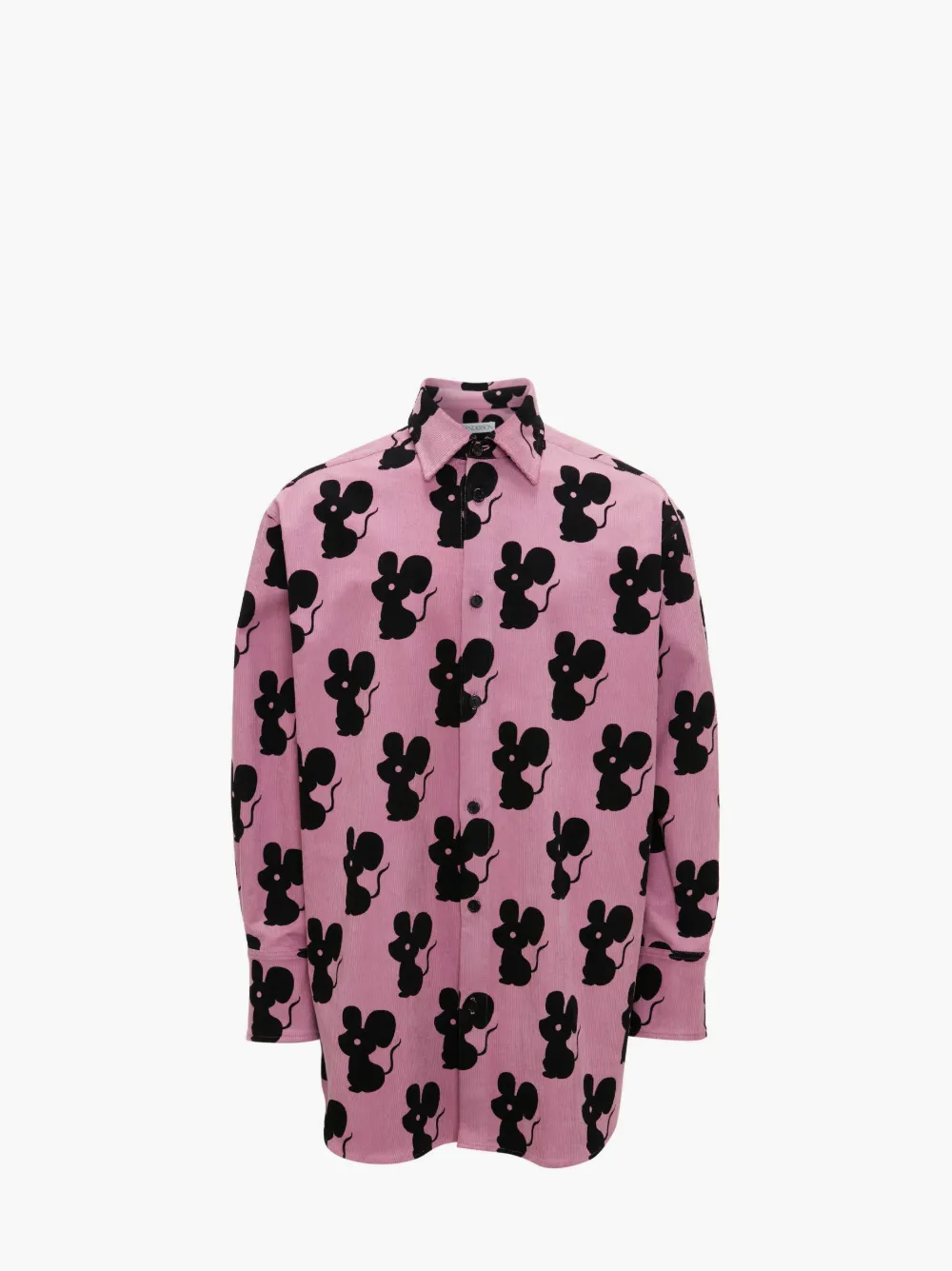 ALL OVER MOUSE OVERSIZED CORDUROY SHIRT in pink | JW Anderson GB