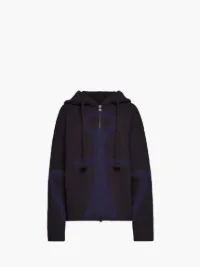 ANCHOR LOGO HOODIE WITH ZIP in black | JW Anderson GB 