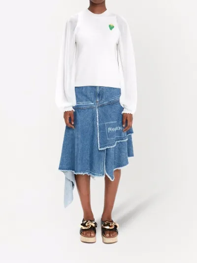 JW Anderson asymmetric denim skirt blue 