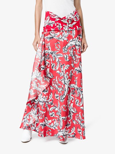 Jw Anderson Asymmetric Draped Maxi Skirt Browns