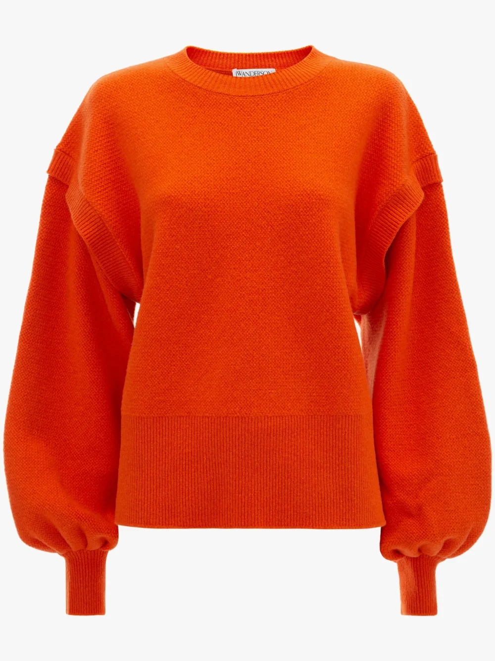 Orange balloon sleeve clearance sweater