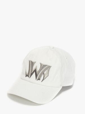 BASEBALL CAP WITH GOTHIC LOGO in white | JW Anderson
