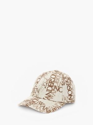 Logo embroidery leather baseball cap - JW Anderson - Men