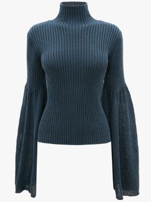 BELL SLEEVE UNDERPINNING in blue | JW Anderson