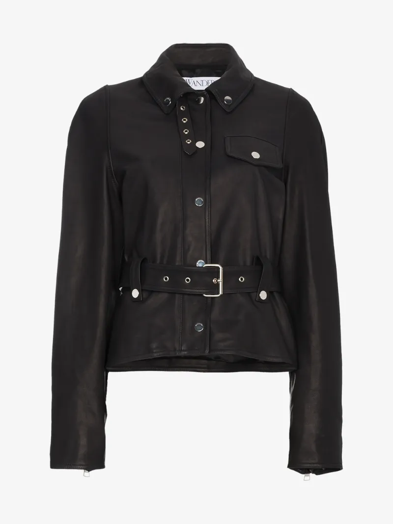 Jw Anderson Belted Leather Jacket Jackets Browns Jw Anderson Belted Leather Jacket