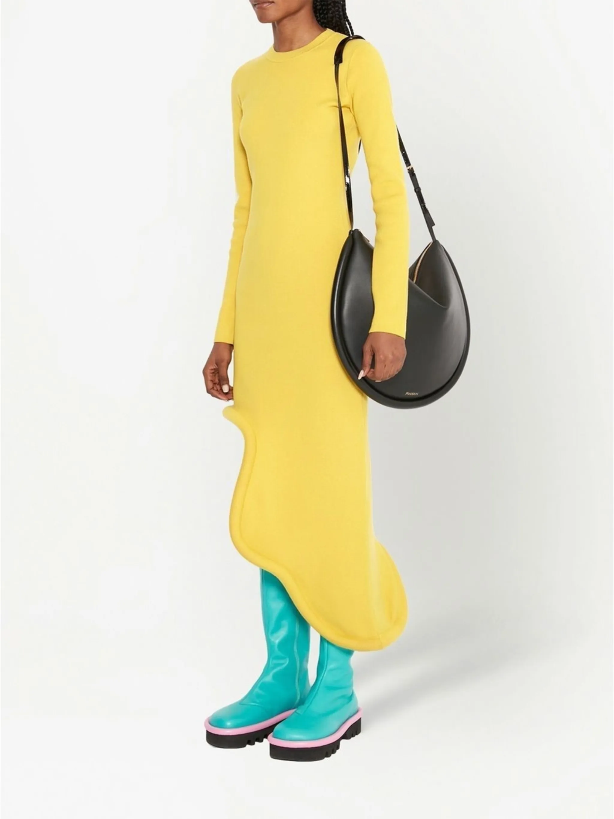 JW Anderson Bumper-Tube long-sleeve asymmetric dress