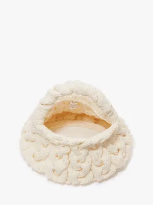 CABLE KNIT BAG - KNITTED TOP HANDLE BAG in white | JW